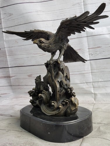 Chauve aigle bronze - aigle, sculpture