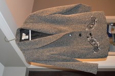 Womens Coldwater Creek Size Petite 12 Embroidered Lined Jacket *Pre-Owned*