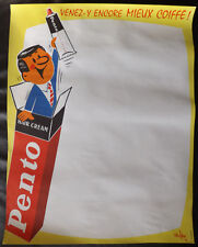 ▬►  Véritable Affiche d'Epoque  Brillantine PENTO (signée) Années 1950_1960