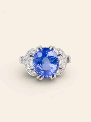 Bague art déco saphir - déco, ceylan