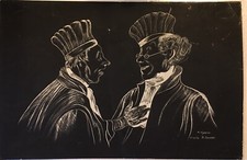 tableau ancien  Sur Carton 