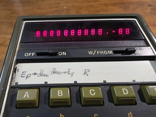 Calculator only works - hp-67,