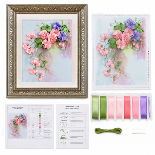 Kit broderie ruban - broderie,