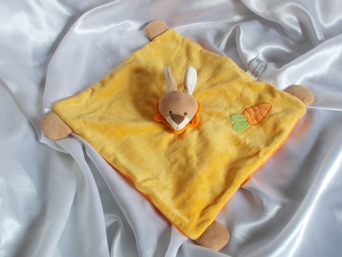 Doudou lapin orange marron - lapin,