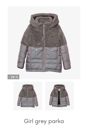 Nwt catimini pewter puffer - pewter,