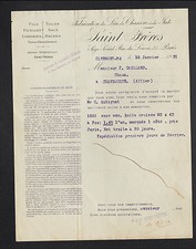 CLERMONT-FERRAND (63) USINE / JUTE CHANVRE LIN COTON LAINE "SAINT Freres" 1921