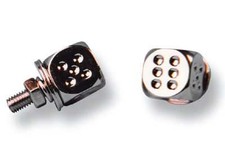 Paire Vis Plaque D'Immatriculation Moto A en Forme De Écrou Chrome pour Custom