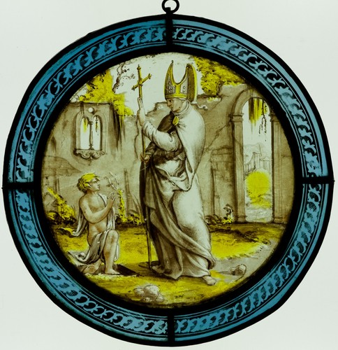 Vitrail rondel saint claude - vitrail, :