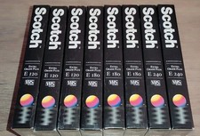 LOT 8 Cassette Video VHS SCOTCH Vierge  NEUF SOUS BLISTER ( 2x240 3x180 3x120 )