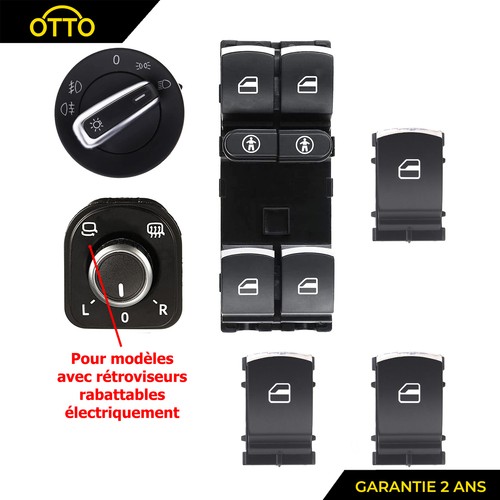 Commodo phare molette rétro - +,