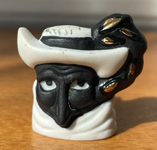 Fève Carnaval Masque Noir Blanc Chapeau Venezia ⭐ Galette des rois French charm
