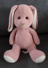 S9 / doudou peluche lapin rose tricot HEMA