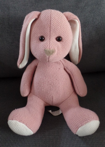Doudou peluche lapin rose - /,