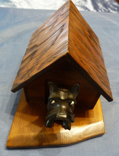 SCOTTISH TERRIER et SA NICHE : BOITE A CIGARETTES - ANCIEN