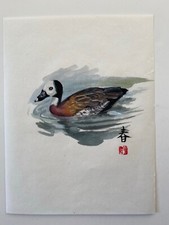 Original Bird brush painting