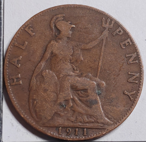 Half penny 1911 george - 1/2,