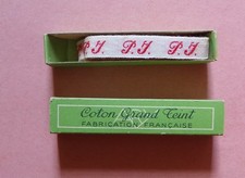 § mercerie ancienne, boite ruban étiquette linge ARY initiales P. I.