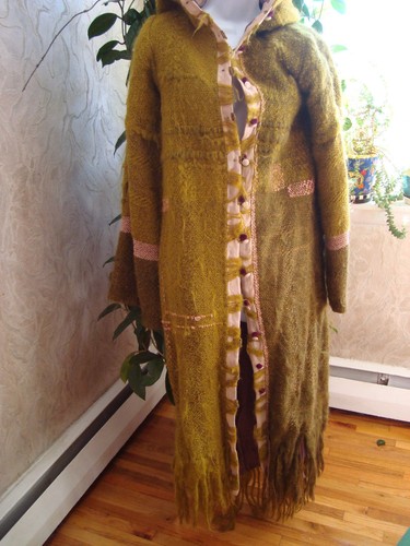 Womens wool coat handmade one - wool,