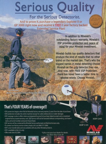 2004 minelab explorer metal - 2004, ii