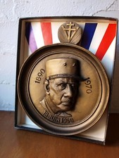 De Gaulle: Médaille murale commémorative en résine - 18 juin 1940.