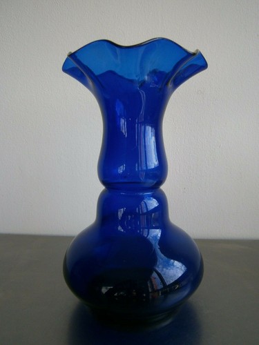 Vase ancien verre souffle - vase,