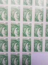 46 timbres Sabine vert 0.80€