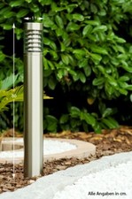 Lampadaire extérieur Borne d'éclairage moderne Luminaire de jardin Argenté 3446