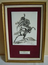tableau peinture sur faïence de limoges Chasseur de la Garde Impériale - signé 