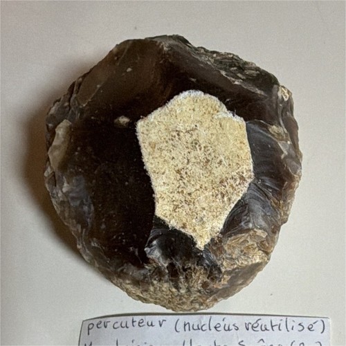 Néolithique silex percuteur - silex,