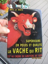 14 x 20cm PLAQUE LITHOGRAPHIE la Vache qui Rit Benjamin Rabier Editions Clouet