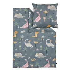 Parure de lit pour enfant Dino 100 x 135 cm – 100  coton, fermeture éclair pr...
