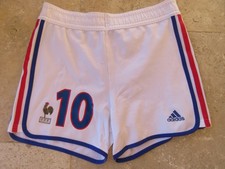 Short équipe de FRANCE ZIDANE n°10 Euro 2000 ADIDAS vintage football 164 14 ans