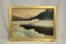 Ange Abrate (1900-1985) Paysage Enneigé