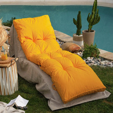 Coussin bain de soleil 185 x55cm Jaune miel