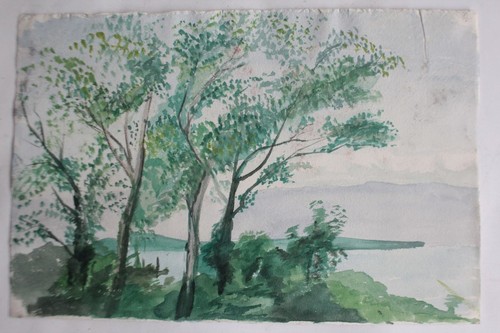 Aquarelle originale paysage - originale,