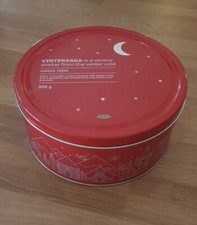 Boîte Ronde Rouge De Noël Métallique Ikéa