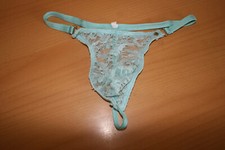 string homme dentelle bleu