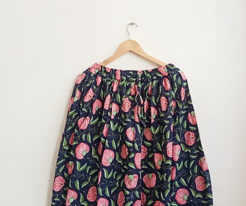 Jupe longue florale coton - en,