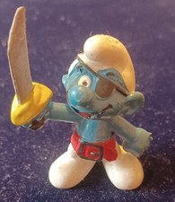 Figurine Schtroumpf Pirate. Occasion.