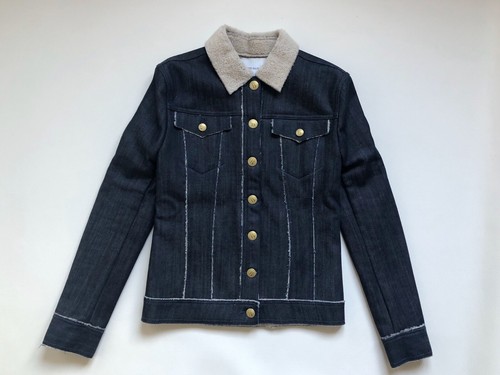 Veste jean fourrée blue - veste,