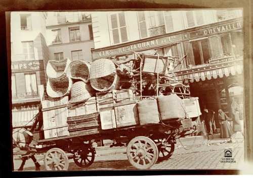 France circa 1905 charette - france,