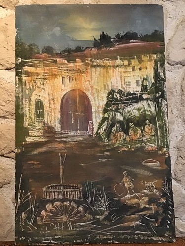 Huile sur toile signée - toile, el