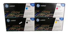4 X Original Toner HP Couleur Laserjet 1600 2600n 2605dn/124A Q6000A- Q6003A De