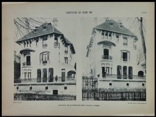 COMPIEGNE, VILLA MARCOT - GRANDE PLANCHE 1908 - SAUVAGE ET SARAZIN - ART NOUVEAU