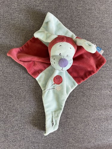 Doudou plat chien - plat, bleu