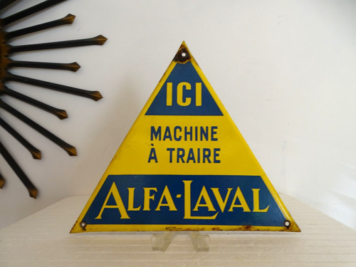 Plaque émaillée triangle