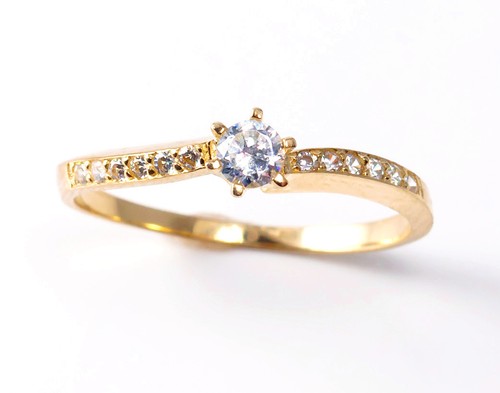 9ct jaune solitaire - jaune, &