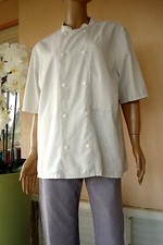 VESTE DE CUISINIER /BOULANGER BLANCHE  MIXTE MANCHES LONGUE T L 48/50/52  TBE