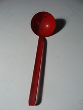 LOUCHE EMAILLEE ROUGE POUR PORTE USTENSILES VINTAGE