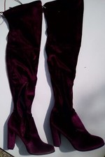 Bottes cuissardes velours bordeaux 39 neuves